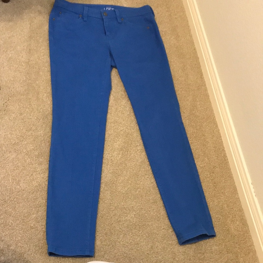 Loft Royal Blue jeans, modern skinny, size 4P